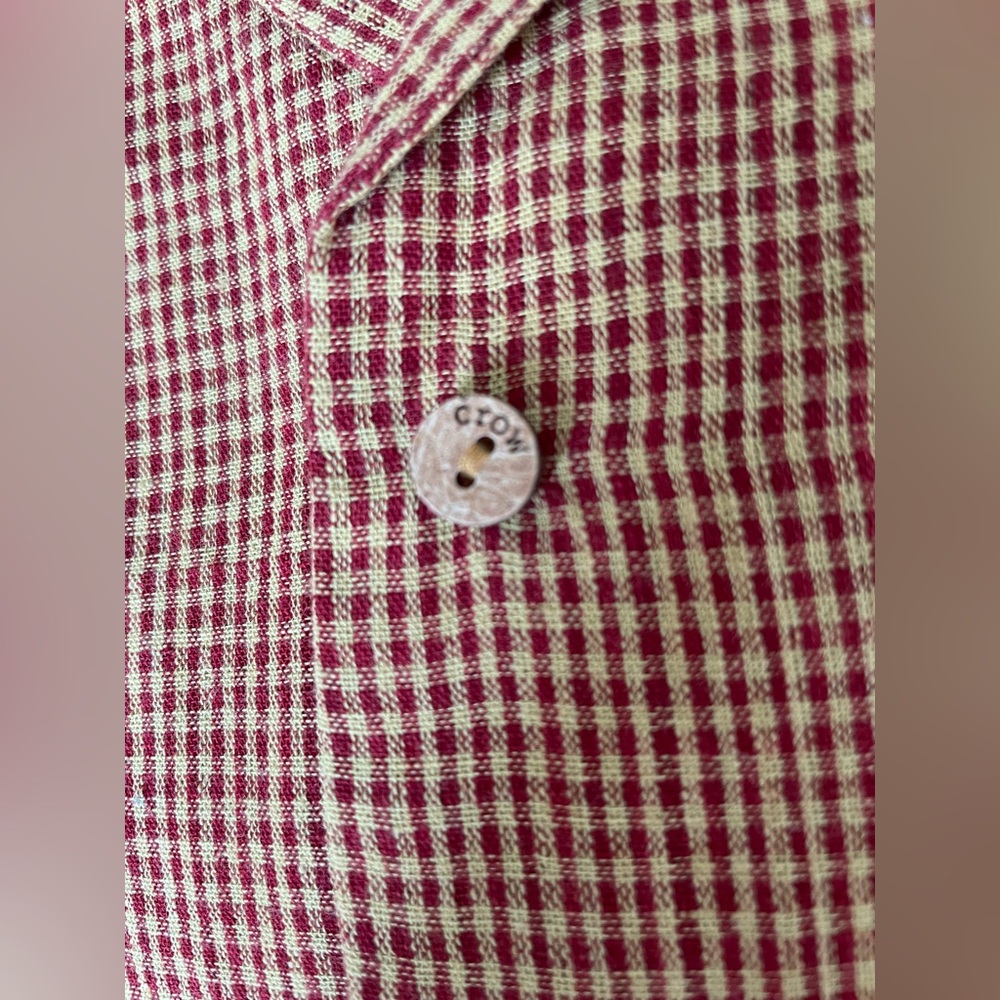 WORLD OF CROW Women's Gingham Button Down Shirt - NWOT!! - Picture 5 of 13